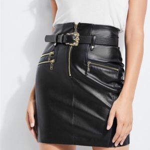 Guess Women's Jenny High-Rise Moto Skirt